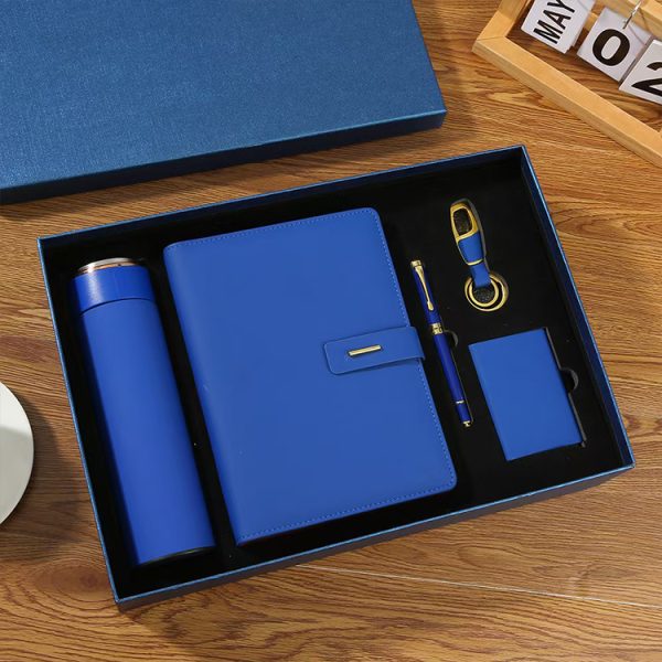 Custom Product Business Wallet+ Key Chain + Pen + Notebook Gift Set corporate gift set luxury promotional - Image 3