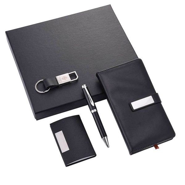 Custom logo Luxury promotional Corporate company Notebook with Pen card holder business gift set - Image 5