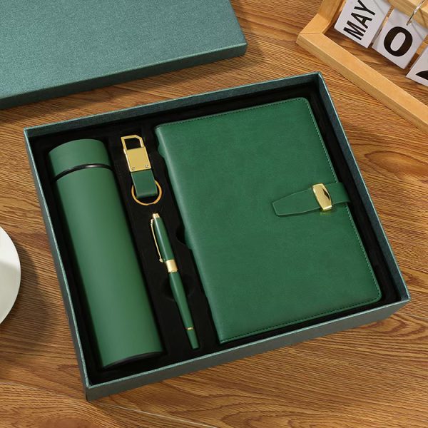 Custom Product Business Wallet+ Key Chain + Pen + Notebook Gift Set corporate gift set luxury promotional - Image 2