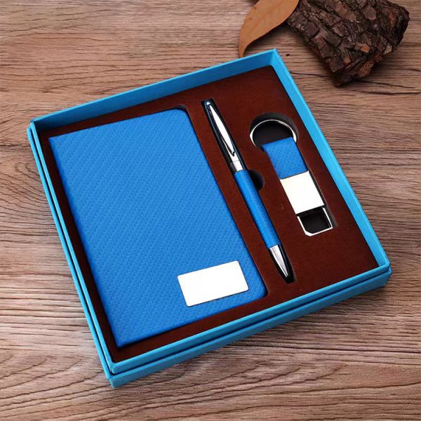 Business Promotional Items 3pcs Notebook Pen Keychain Custom Color Corporate Promotional Anniversary Gift Set - Image 7