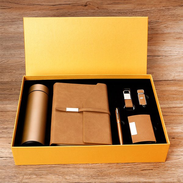 Custom Color Product Ideas VIP Corporate Business Gift Set Customizable Thermos Cup Notebook U Disk - Image 2