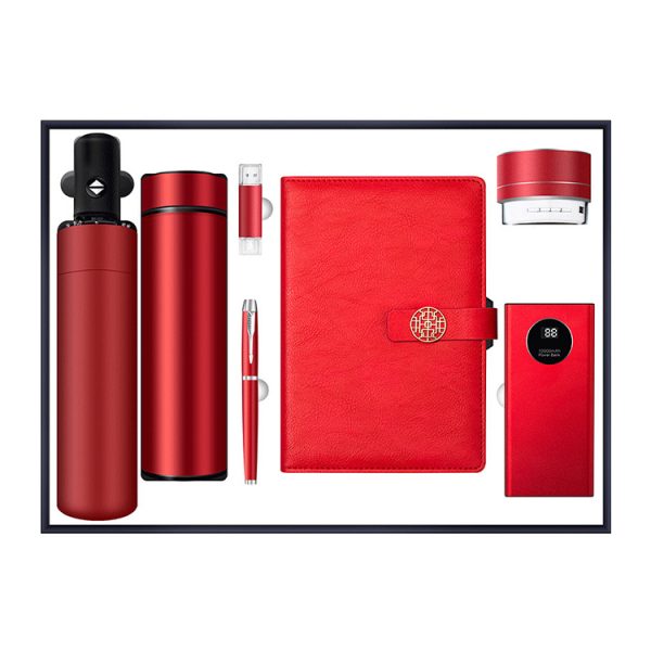 Custom Logo Luxury Promotional Business Gift Set Notebook Pen Vacuum Bottle for VIP Clients - Image 3