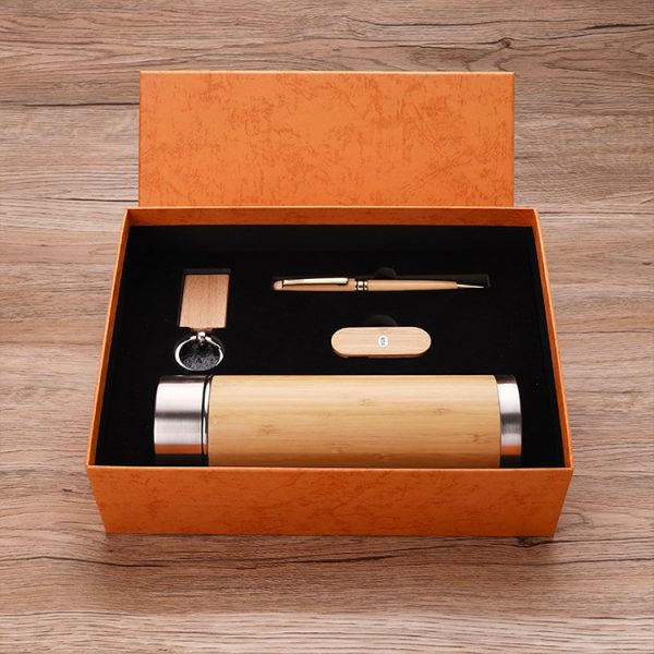 Promotional Unique Wooden Notebook With Pen Cooperating ECO Gift For Corporate Business bamboo gift set - Image 4