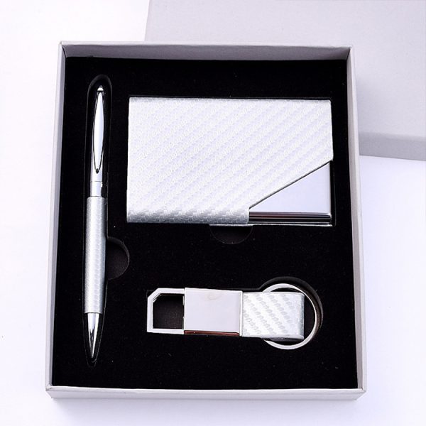 Business Promotional Items 3pcs Notebook Pen Keychain Custom Color Corporate Promotional Anniversary Gift Set - Image 4