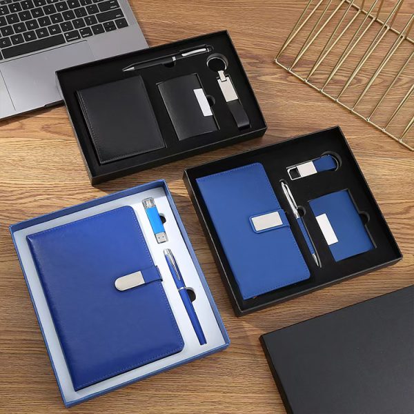 Custom Product Business Wallet+ Key Chain + Pen + Notebook Gift Set corporate gift set luxury promotional - Image 6