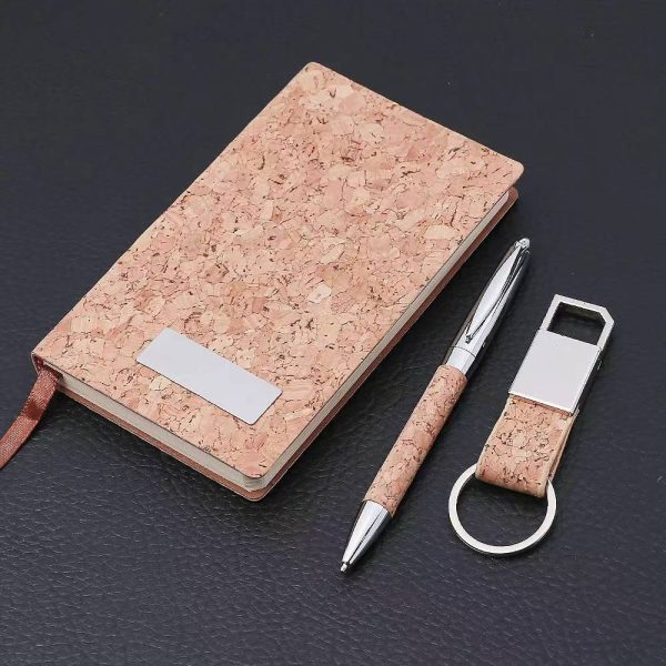 Business Promotional Items 3pcs Notebook Pen Keychain Custom Color Corporate Promotional Anniversary Gift Set - Image 2