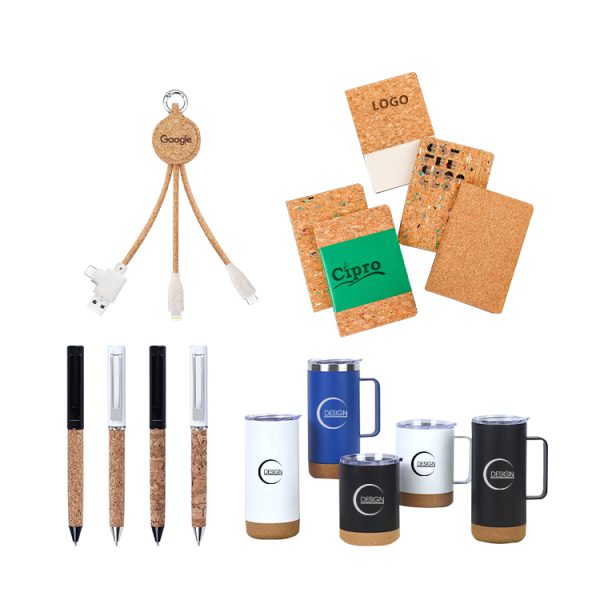 Customize Eco-Friendly Cork Wood Products Gifts Boxs Sets Elevate Brand Image