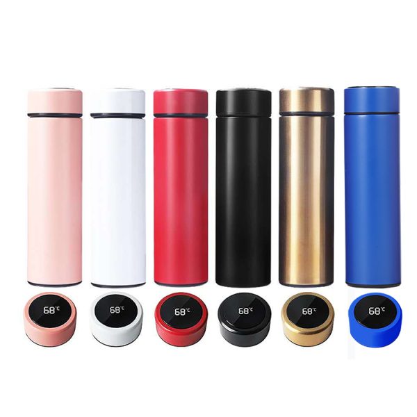 Custom Logo Smart LED Temperature Display Insulation Bottle Stainless Steel Intelligent Vacuum Flask