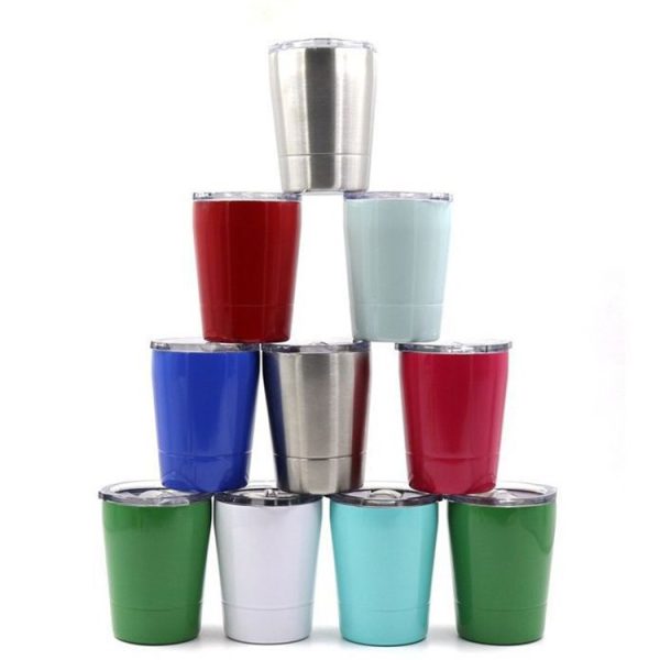 Hot Selling 8oz Double Wall Kids Tumbler Cup 18/8 Stainless Steel Kids Milk Cup With Lid And Straw