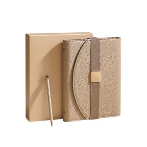 High Quality Customized A5 A6 A7 Notebook Gift Set Pu Leather Diary Planner Notebook With Pen