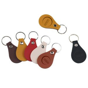 Wholesale blank DIY souvenirs PU leather keychain for car key