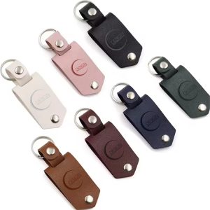 Custom PU Leather DIY Sublimation Photo Keychain for Men with Keyring Blank Keychain