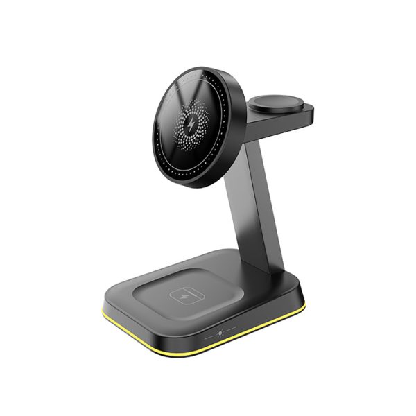 Custom Logo Hot Sale For Phone Watch 15W 3 In 1 Wireless Charger Stand with night light - Image 2