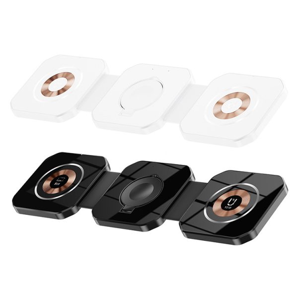 3 In 1 Wireless Charger dual 15W Fast Charging Cell Phone Portable Foldable 2 In 1 Magnetic Wireless Charger 15W - Image 5