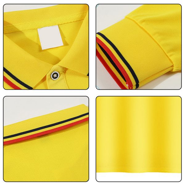 Long sleeve factory wholesale men's fashion custom polo shirts plain t-shirts - Image 3