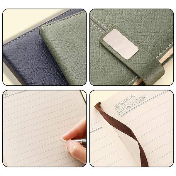 A5 hardcover custom spliced leather vintage exquisite cover diary notebook - Image 2