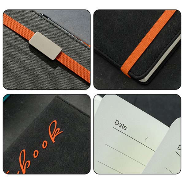 A5 Custom Logo Notepad PU Leather Academic Diary A6 Note Book Custom Elastic Band Planner Journal Notebook - Image 2