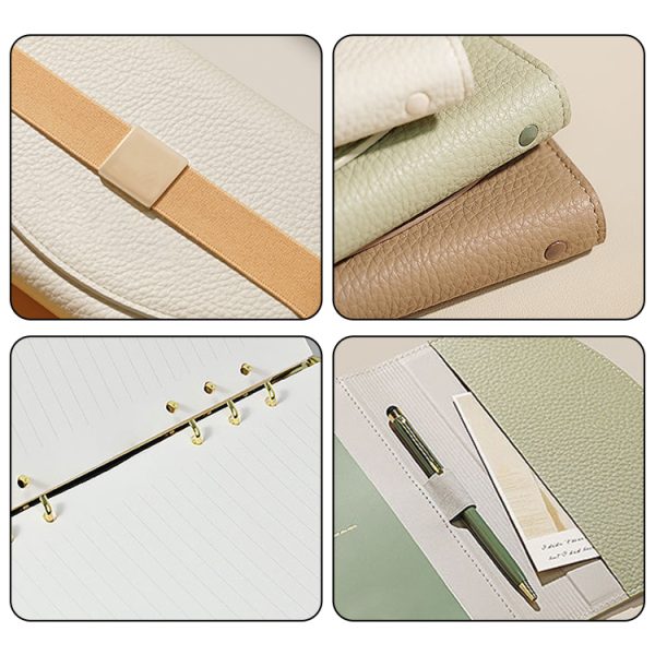 High Quality Customized A5 A6 A7 Notebook Gift Set Pu Leather Diary Planner Notebook With Pen - Image 2
