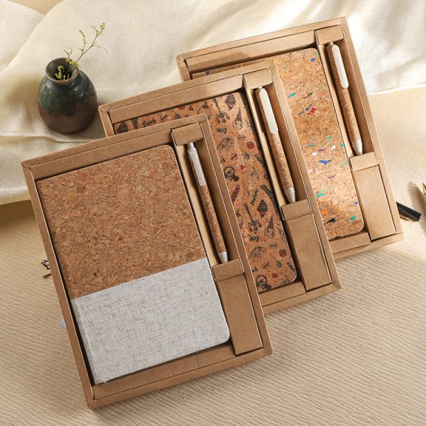 ECO-Friendly linen Cork Hardcover Custom Gift Set Box - Image 2