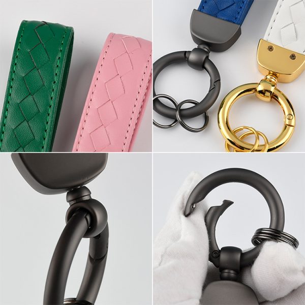Fashion chaveiro para carro pu leather keychain leather wristlet keychains wholesale - Image 2