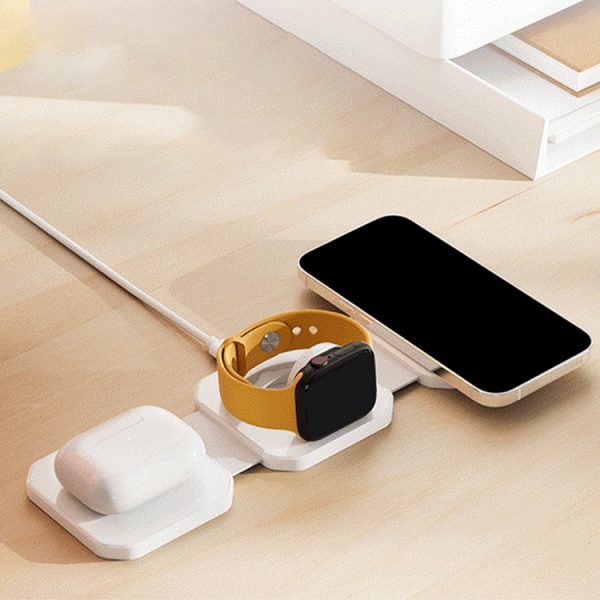 3 In 1 Wireless Charger dual 15W Fast Charging Cell Phone Portable Foldable 2 In 1 Magnetic Wireless Charger 15W - Image 2