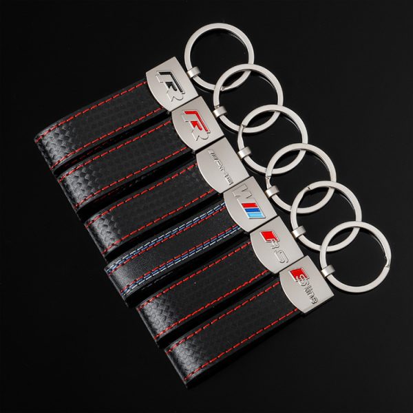 Hot Seller Key Chain Accessories Car Leather Key Chain Custom Logo - Image 3