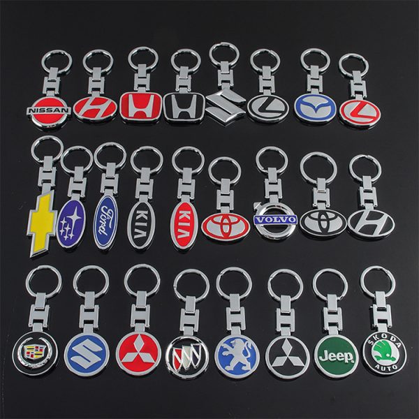 Custom wholesale metal H-chain car logo soft ename metal key chains pendants hanger cartoon keychain stock - Image 5