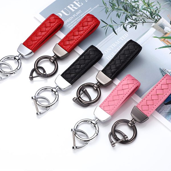 Fashion chaveiro para carro pu leather keychain leather wristlet keychains wholesale - Image 4