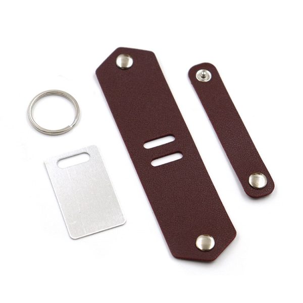 Custom PU Leather DIY Sublimation Photo Keychain for Men with Keyring Blank Keychain - Image 4