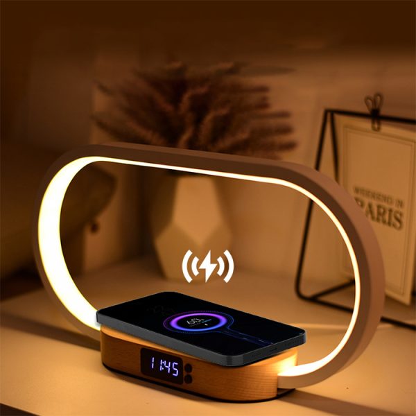 Multifunctional Wireless Charging 15W 10W Clock Wireless Charger LED Digital night light lamp Custom Logo