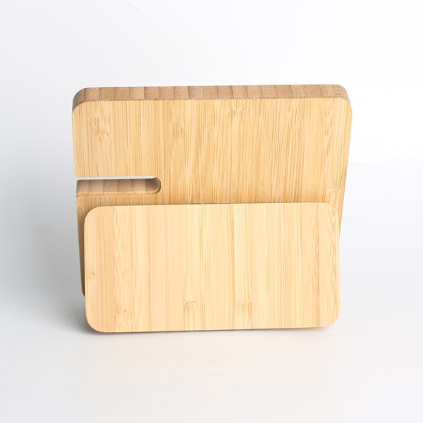 Bamboo Foldable 3 in 1 Wireless Charger Type C Fast Charging Wooden Cell Phone Wireless Charger for iPhone/iPad/iWatch - Image 6