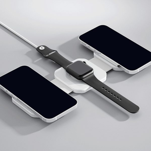 3 In 1 Wireless Charger dual 15W Fast Charging Cell Phone Portable Foldable 2 In 1 Magnetic Wireless Charger 15W - Image 3