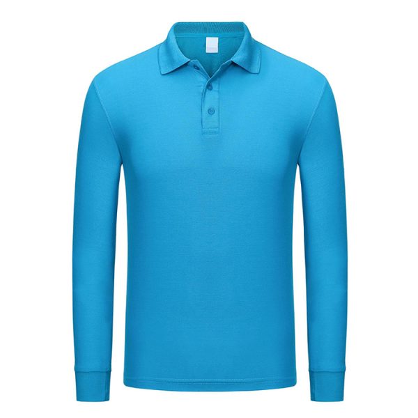 Custom logo high quality 100% cotton long sleeve slim men's sublimation polo shirts custom long sleeve polo shirt - Image 5