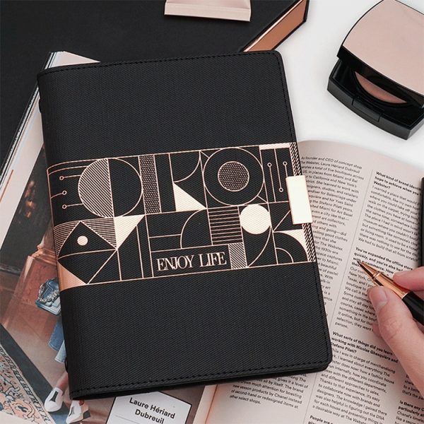 New Arrival Wholesale Elegance A5 6 Ring Binder Custom logo Pu Leather Notebook Organizer Planner Journal - Image 5