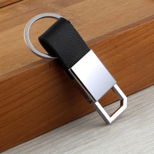 Wholesales Personalised Logo Printed Custom Metal Pu Leather Keychain Cowhide Keychain Premium Genuine Leather Keyring - Image 5