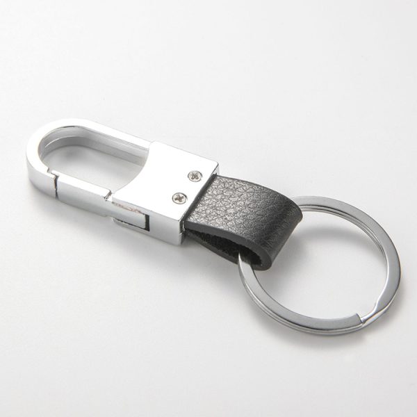 Custom Logo Zinc Alloy Metal Keychain Leather Metal Car Chain Heavy Duty Key Holder Keychain Carabiner Clip Keyring for Outdoor - Image 5
