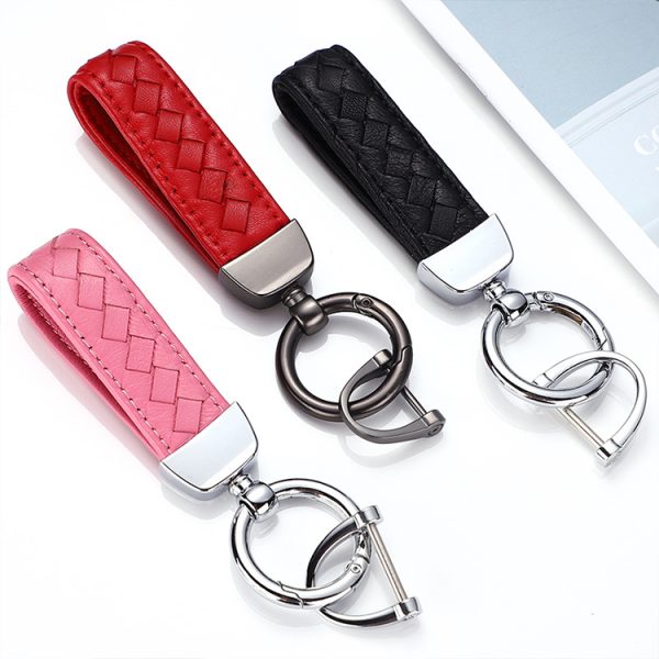 Fashion chaveiro para carro pu leather keychain leather wristlet keychains wholesale - Image 5
