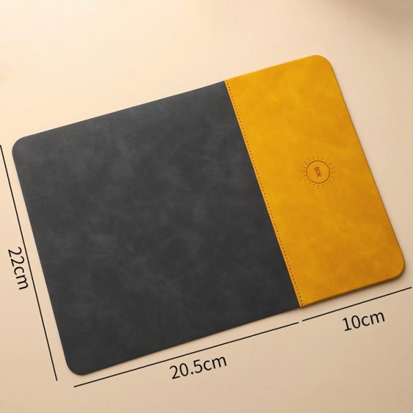 Wholesale 15W Fast Charging Cable Multifunction Mouse Pad Customize Logo Office Business PU Leather Wireless Charger Mouse Pad - Image 5