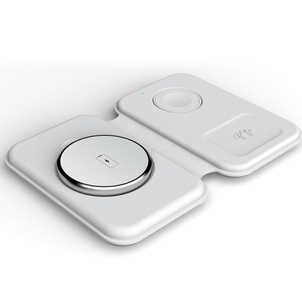 Custom Logo Qi2.0 15W 3-in-1 Fast Wireless Charger Stand Holder Multi-Function Magnetic Charging Station - Image 4