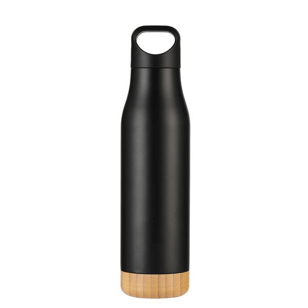 500ML Gym Wholesale cola shape Double Wall vacuum flask sports water bottle With wooden bottom - Image 6