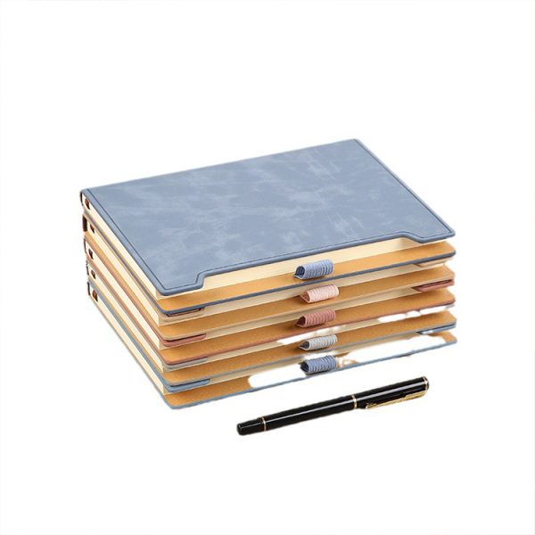 Pu Leather Cover Custom Logo Creative Business Loose Leaf Notebooks With Pen Holder - Image 5