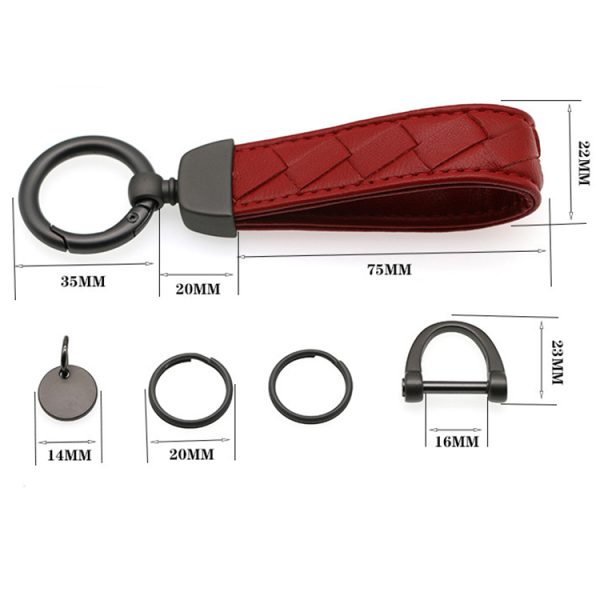 Fashion chaveiro para carro pu leather keychain leather wristlet keychains wholesale - Image 3