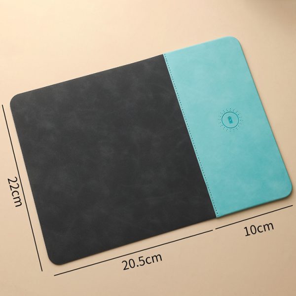 Wholesale 15W Fast Charging Cable Multifunction Mouse Pad Customize Logo Office Business PU Leather Wireless Charger Mouse Pad - Image 6