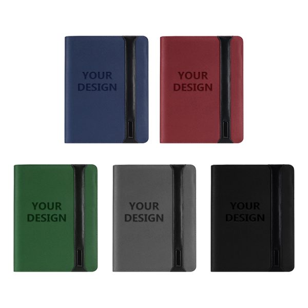 Custom Multi-Purpose Folder Wireless Charging Notebook with Calculator A4 Business Power Binder Manager Clip - Image 2