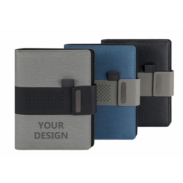 Ideas Logo Gift Set Notebook with Wireless Charger Power Bank 8000mAh Custom Diary - Image 2
