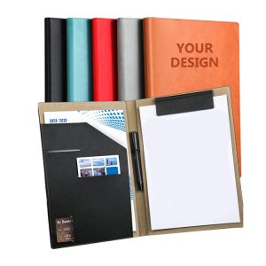 Wholesale Promotional Multi-Functional File Folder Padfolio A4 Size PU Leather File Folder Portfolio for Business