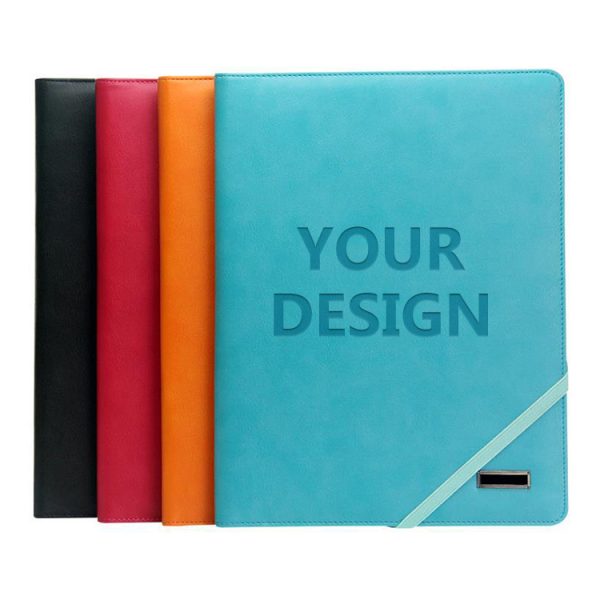 Custom Logo A4 PU cover folder notebook Card pocket smart notebook office supply Business promotion customizable - Image 2