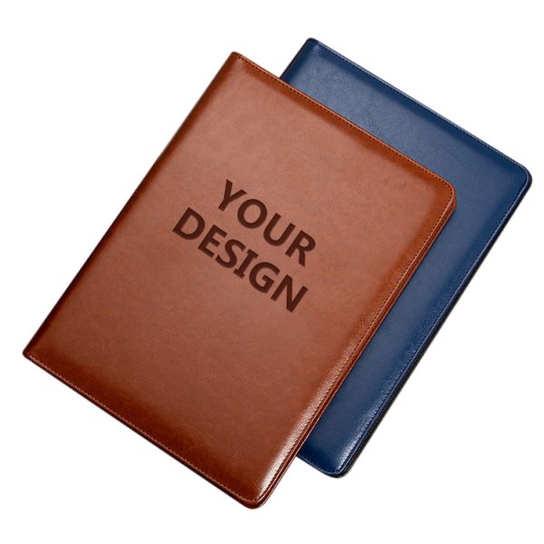 Wholesale Logo Multifunctional Portable Notebook Document Folder Calculator A4 Leather Portfolio Folder office business gift set - Image 2