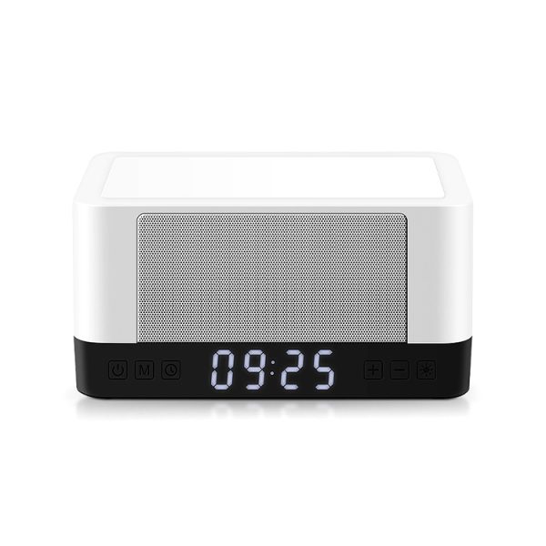 Hot Product Mini Alarm Clocks Portable Wireless Speaker With Color Changing Light Led
