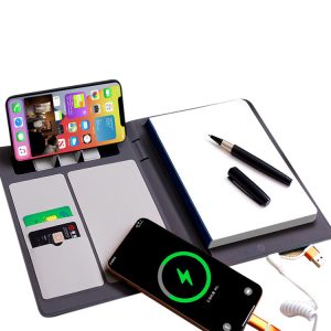 Custom Logo Popular Innovative Products Travel Notebook With Power BanItems Wireless charging